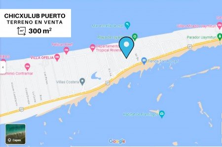 Venta de Terreno en Chicxulub puerto de 300m2 en zona comercial